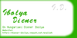 ibolya diener business card